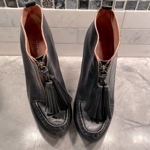 Coach Leather booties with tassels